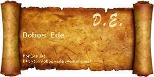 Dobos Ede névjegykártya